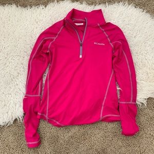 Columbia Fuchsia 3/4 Zip Long Sleeve Top Size XS